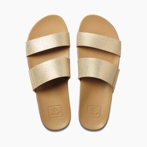 Gold Reef Cushion Bounce Vista Flip Flops | Size 8